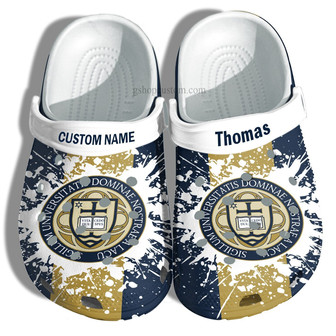 University Of Notre Dame Graduation Gifts Clog Shoes Customize- Admission Gift Shoes - Monsterry