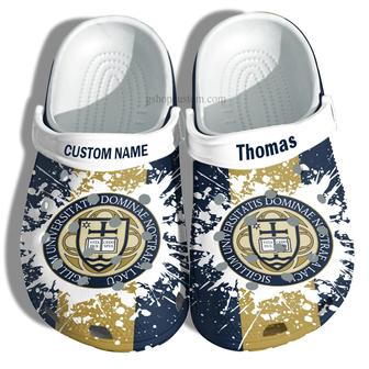 University Of Notre Dame Graduation Gifts Croc Shoes Customize- Admission Gift Shoes - Monsterry DE