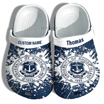 University Of Rhode Island Graduation Gifts Clog Shoes Customize- Admission Gift Shoes - Monsterry