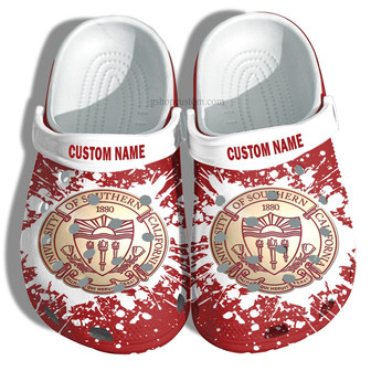 University Of Southern California Graduation Gifts Clog Shoes Customize- Admission Gift Shoes - Monsterry