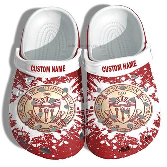 University Of Southern California Graduation Gifts Croc Shoes Customize- Admission Gift Shoes - Monsterry DE