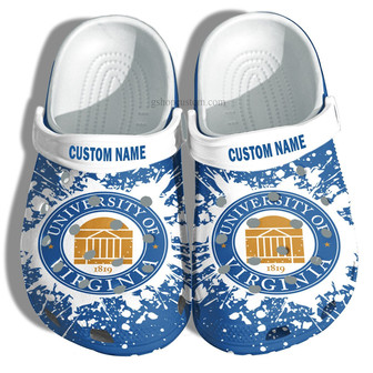University Of Virginia Graduation Gifts Clog Shoes Customize- Admission Gift Shoes - Monsterry