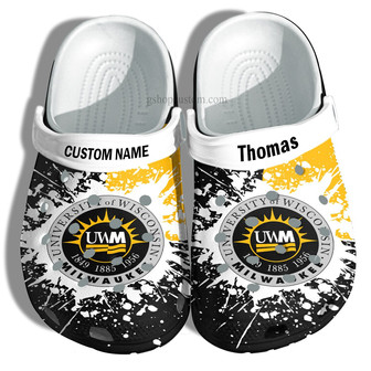University Of Wisconsin-Milwaukee Graduation Gifts Clog Shoes Customize- Admission Gift Shoes - Monsterry