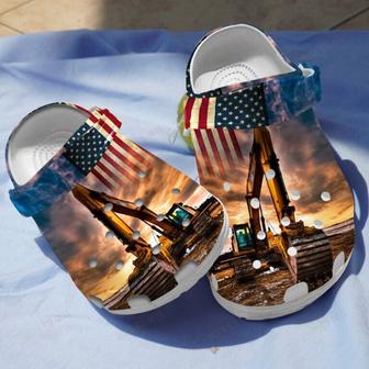 Us Excavator Shoes Clogs Independence Day Gifts For Men - Monsterry AU