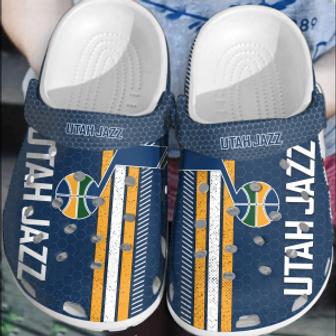 Utah Jazz Basketball Clogs Crocband Crocs Shoes Comfortable For Men Women | Favorety