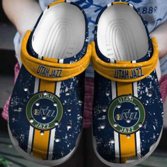 Utah Jazz Basketball Clogs Crocs Comfortable Shoes Crocband For Men Women | Favorety CA