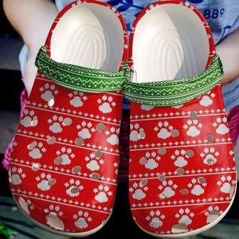 Vet Tech Christmas Paws Ugly Pattern Crocband Clog Shoes For Men Women - Monsterry AU