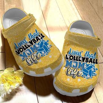 Volleyball Mom Gold Indian Doodle Ornament Clog Shoes - Monsterry