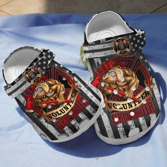 Volunteer Firefighter Of American Classic Shoes Clogs Gifts For Men Father Brother Son - Monsterry