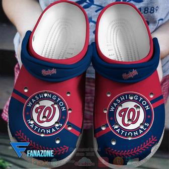 Washington Nationals Red-Navys Mlb Sport Crocs Clogs Crocband Shoes | Favorety