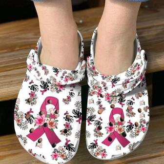 We Wear Pink Breast Cancer Awareness Shoes Clogs Birthday Holiday Gifts - Monsterry UK