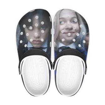 Wednesday Addams Family Tv Series Crocs Crocband Shoes Clogs Custom Name For Men Women And Kids | Favorety UK