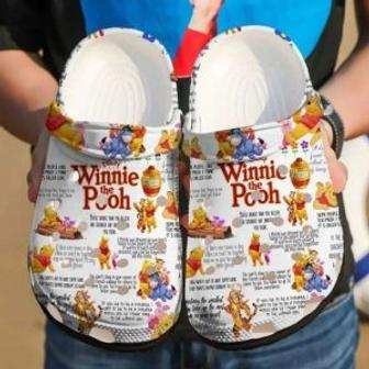 Winnie The Pooh Cartoon Crocs Crocband Shoes Clogs Custom Name For Men Women And Kids - Monsterry AU