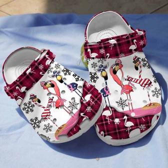 Winter Flamingo Breast Cancer Awareness Clogs Shoes Birthday Christmas Gifts For Girls - Monsterry CA