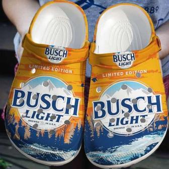 Yellow Busch Light Beer Crocband Clog Shoes | Favorety