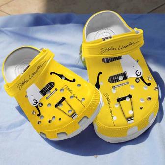 Yellow Guitar Clogs Shoes Gifts For Birthday Thanksgiving Christmas - Monsterry DE