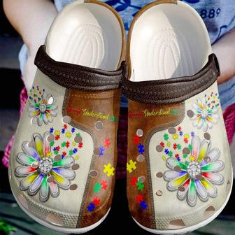 Accept Understand Love Autism Awareness Shoes - Sunflower Puzzle Custom Shoe Birthday Gifts For Men Women - Monsterry