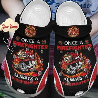 Always A Firefighter Your Name Comfortable For Mens And Womens Classic Water Rubber Clog Shoes Comfy Footwear - Monsterry UK