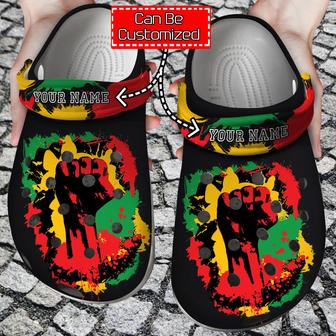 American - Personalized Black History Month African American Clog Shoes For Men And Women - Monsterry
