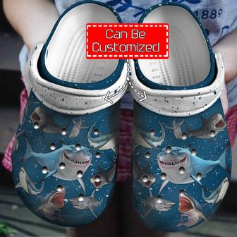 Animal - Personalized Blue Shark Lovers Clog Shoes For Men And Women - Monsterry