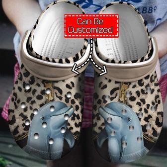 Animal - Personalized Dolphin Leopard Pattern Clog Shoes For Men And Women - Monsterry