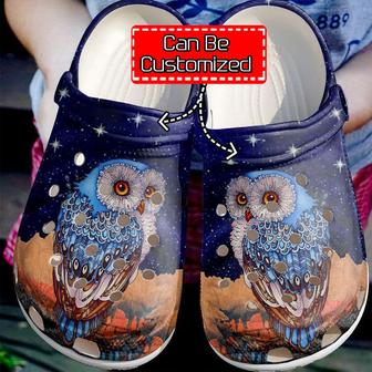 Animal - Personalized Owl Night Clogs Shoes For Men And Women - Monsterry DE