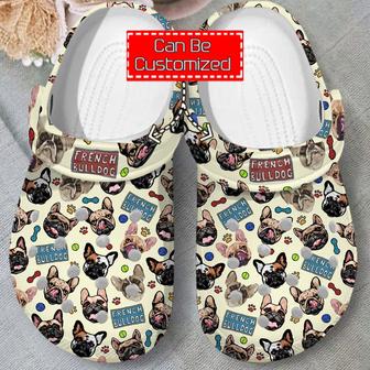 Animal Print - French Bulldog Pattern Clog Shoes For Men And Women - Monsterry DE