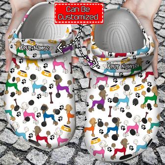Animal Print - Poodle Pattern Clog Shoes For Men And Women - Monsterry CA