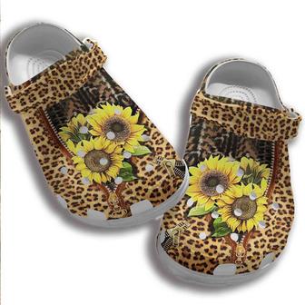 Animal Skin Sunflower Shoes Women - Cheetah Sunflower Shoes Custom Shoe Gifts For Mother Day - Monsterry CA