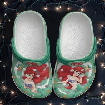 Ariel The Little Mermaid Rubber Clog Shoes Comfy Footwear - Monsterry