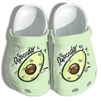 Avocado Cute Funny Rubber Clog Shoes Comfy Footwear - Monsterry AU