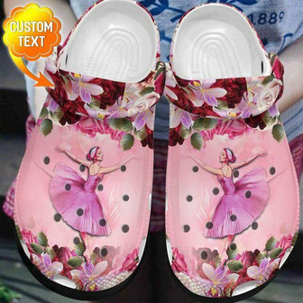 Ballet Flower Personalized 102 Gift For Lover Rubber Clog Shoes Comfy Footwear - Monsterry