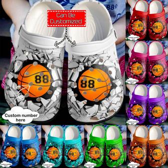 Baseball - Personalized Basketball Broken Wall Clog Shoes For Men And Women - Monsterry CA