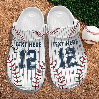 Baseball Uniform Player Shoes Clogs For Batter - Funny Baseball Personalized Shoes Birthday Gifts Son Daughter - Monsterry
