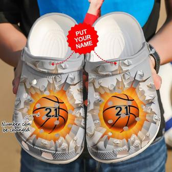 Basketball - Basketball Custom Name Number Lover Clog Shoes For Men And Women - Monsterry AU