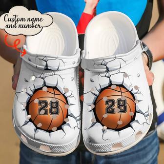 Basketball - Basketball Personalized Breaking Wall Clog Shoes For Men And Women - Monsterry DE