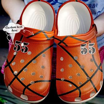 Basketball - Basketball Personalized Leather Texture Clog Shoes For Men And Women - Monsterry AU