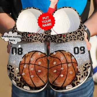 Basketball - Basketball Personalized Leopard Clog Shoes For Men And Women - Monsterry
