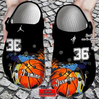 Basketball - Basketball Personalized Lover Black Clog Shoes For Men And Women - Monsterry DE