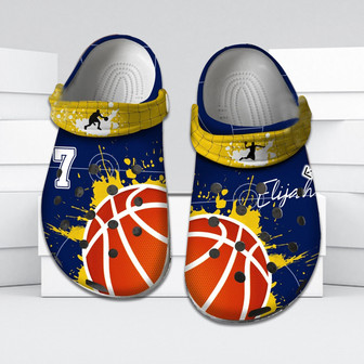 Basketball Clog - Basketball Passion Custom Name Number Clog Shoes For Men And Women - Monsterry