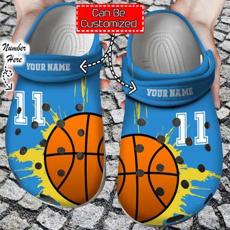 Basketball Personalized Lover Blue Clog Shoes Basketball - Monsterry AU