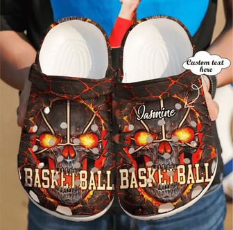Basketball - Personalized Skull Clog Shoes For Men And Women - Monsterry AU