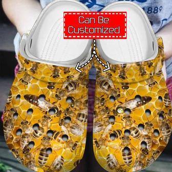 Bee - Queen Bee Patterns Clog Shoes For Men And Women - Monsterry