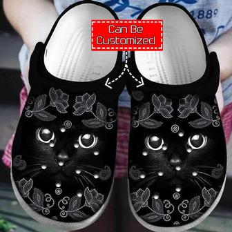 Black Cat Lovers Clog Shoes Cat - Monsterry