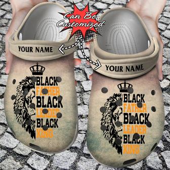Black Father Black Leader Black King Clog Shoes Fathers Custom - Monsterry DE