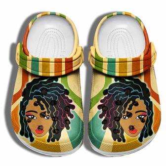 Black Girl Hair Juneteenth Africa Culture Black Women Gift For Lover Rubber Clog Shoes Comfy Footwear - Monsterry