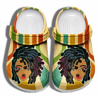 Black Girl Hair Juneteenth Shoes - Africa Culture Black Women Croc Shoes Gifts Daughter Girls - Monsterry AU