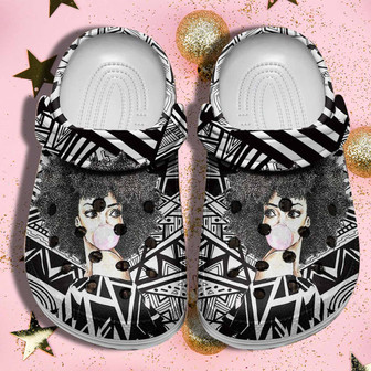Black Queen Hair Shoes - Africa Culture Clog Shoes Gifts Black Mom Mothers Day - Monsterry