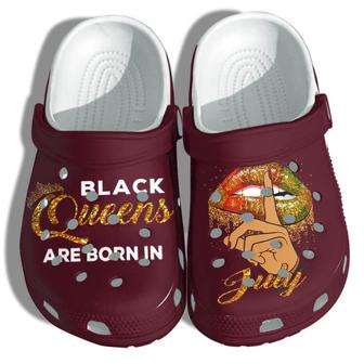 Black Queen July Birthday Shoes Merch Gifts - Africa Girl Lips Outdoor Shoes Gifts For Black Girl Women - Monsterry UK
