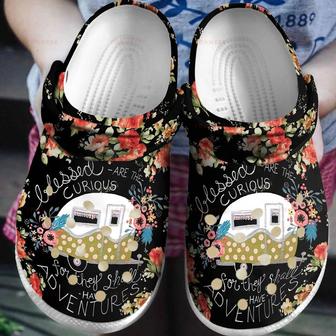Blessed Are The Curious Camping Gift For Lover Rubber Clog Shoes Comfy Footwear - Monsterry CA